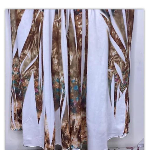 Simply Irresistible Floral Blouse Pleated 2XL Multicolor Elastic Waist Ruffled - Picture 5 of 12